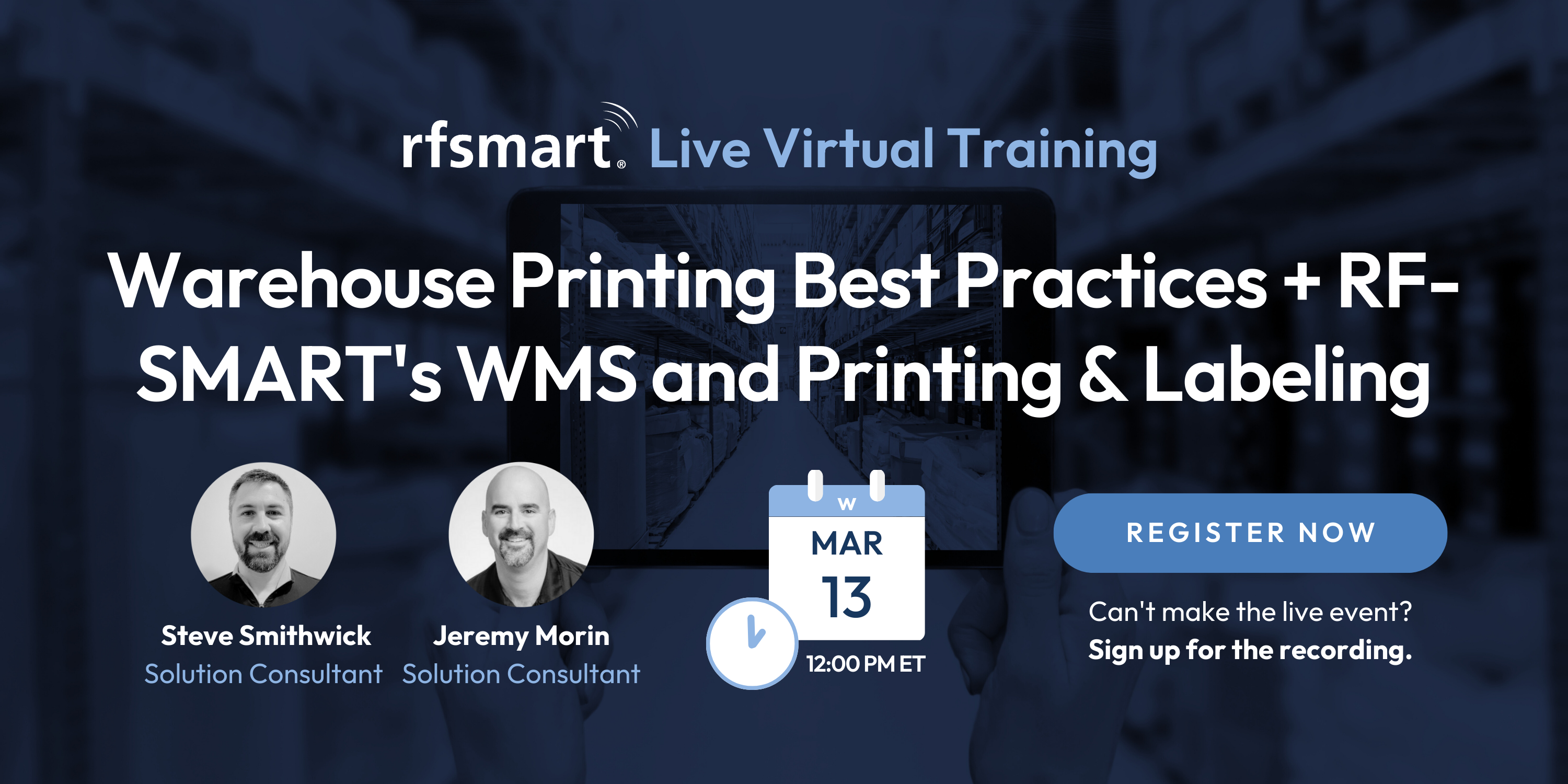 NS inar Warehouse Printing Best Practices + RFSMART's WMS and
